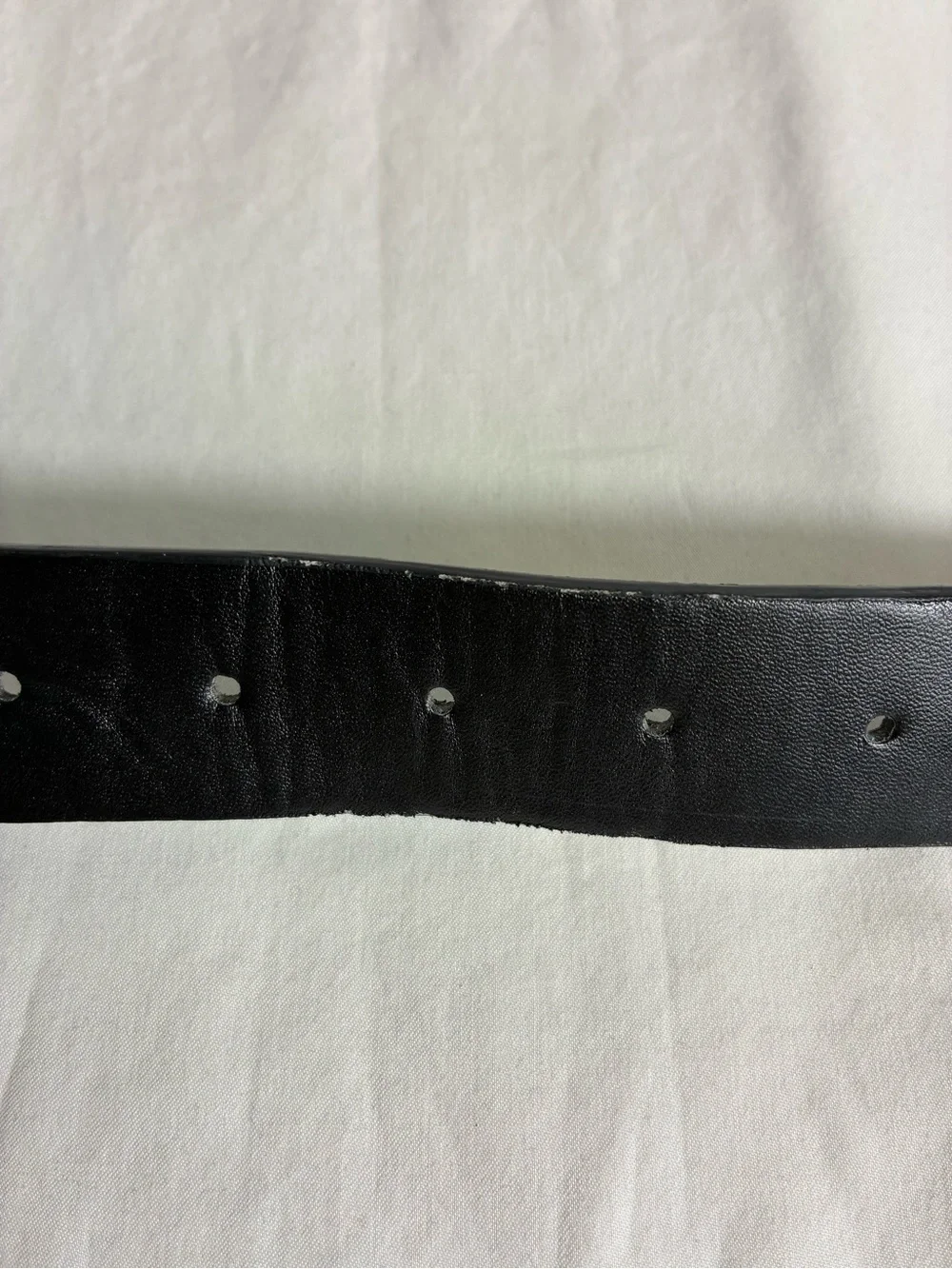 Plus size Womens belt 46” Black faux Leather Gold Twisted Circle Buckle